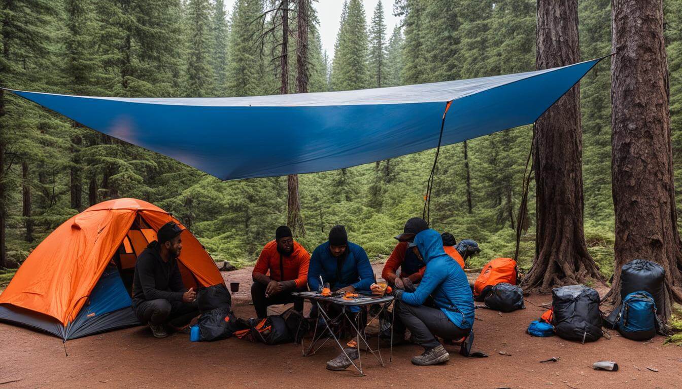 Dry Whilst Camping in the Rain